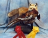 Pheasant and Fox with Habitat